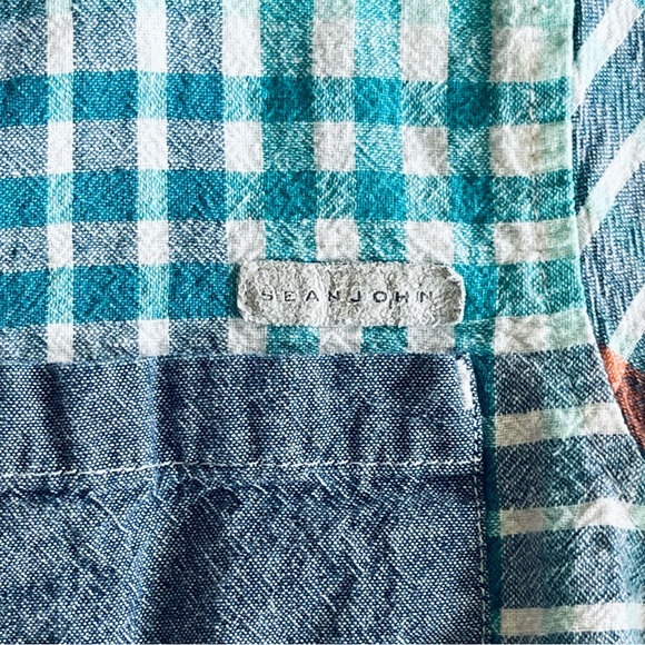 SEAN JOHN KIDS SHORT SLEEVE BUTTON UP SHIRT—PLAID—SIZE SMALL-FITS BOYS 5/6- CUTE - Picture 4 of 9